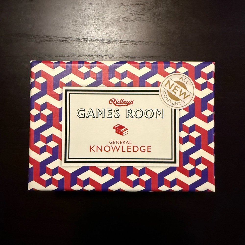 Ridley’s Games Room General Knowledge Trivia Set - 140 question cards